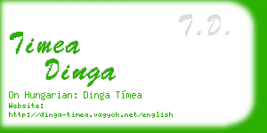 timea dinga business card